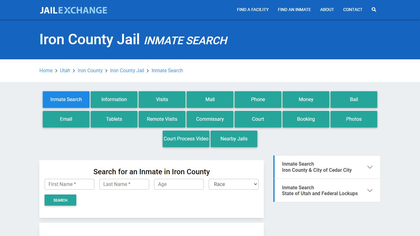 Iron County Jail, UT Inmate Search: Roster & Mugshots